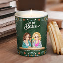 Laugh A Little Harder Cry A Little Less - Gift For Besties - Personalized Scented Candle With Wooden Lid