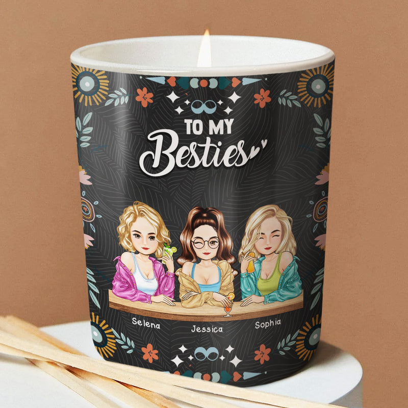Laugh A Little Harder Cry A Little Less - Gift For Besties - Personalized Scented Candle With Wooden Lid