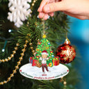 Grandkids Are The Presents Under The Tree - Christmas Gift For Family, Grandparents - Personalized Cutout Acrylic Ornament