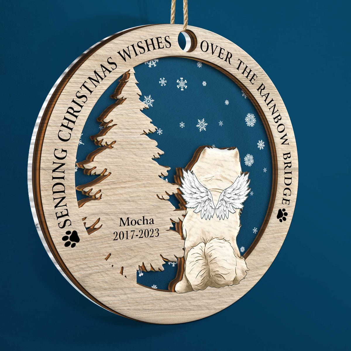 Memorial Dog Cat - Christmas Keepsake Gift For Pet Lovers - Personalized 2-Layered Mix Ornament