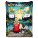 Love You To The Moon And Back - Memorial Gift For Pet Lovers, Dog Lovers, Cat Lovers - Personalized Fleece Blanket