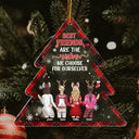 Nos rires sont illimités en forme de sapin de Noël - Cadeau pour les meilleures amies, les meilleures amies, les sœurs, les filles - Ornement en acrylique personnalisé en forme personnalisée