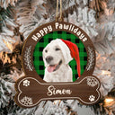 Custom Photo Merry Woofmas - Christmas Gift For Dog Lovers - Personalized Custom Shaped Wooden Ornament
