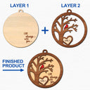 We Are Always With You Cardinal Bird - Sympathy Gift, Christmas Keepsake, Family Memorial Gift - Personalized 2-Layered Wooden Ornament