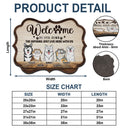 Humans Just Live Here With Us Funny Cartoon Dogs Cats - Gift For Pet Lovers - Personalized Custom Shaped Doormat