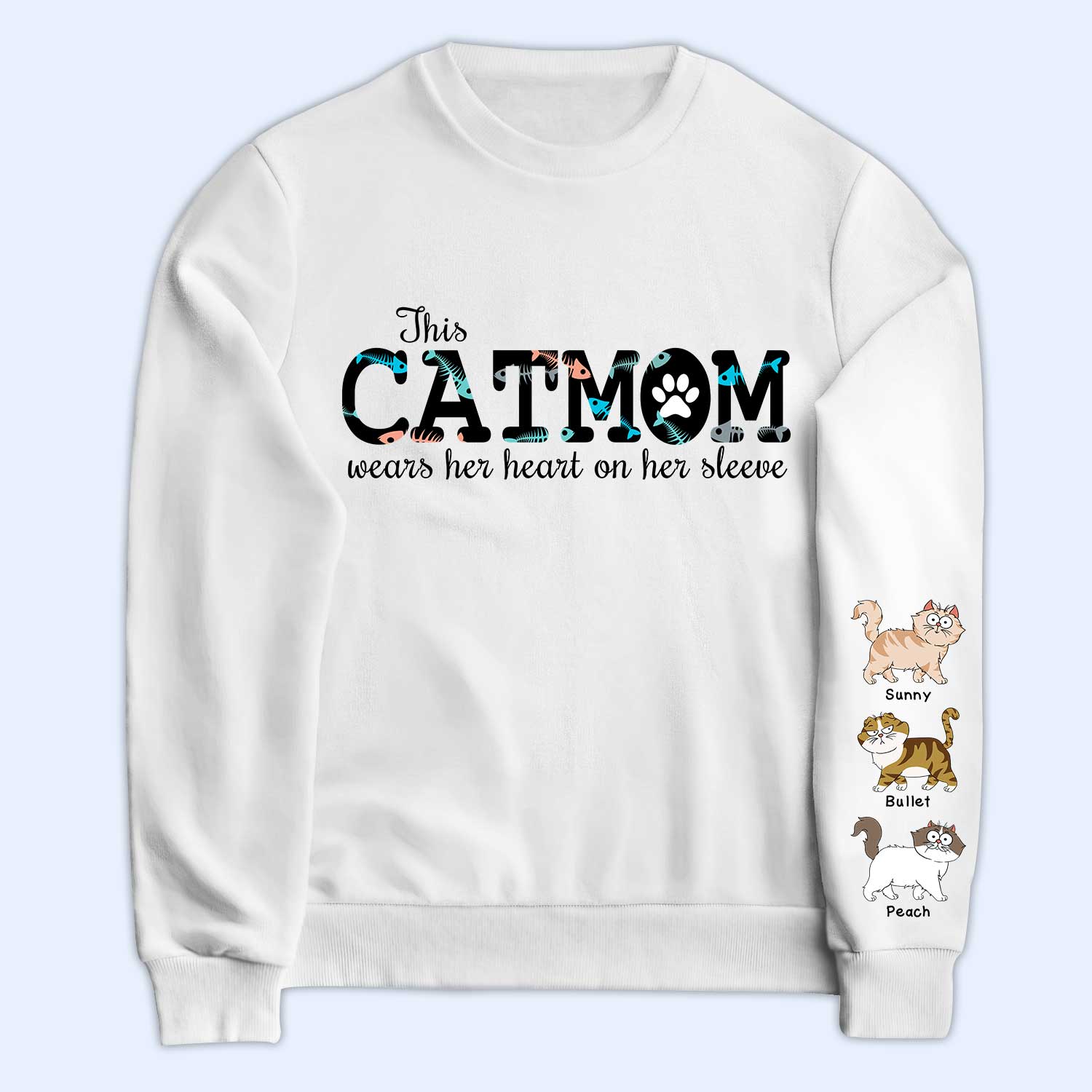 Mother's Day Gift 2023, Work from Home Cat Mom - Personalized Shirt, Gift for Cat Mom, Sweatshirt / Sport Grey Sweater / L