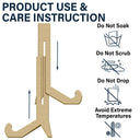 Custom Photo Cherished In Our Hearts Enfolded In Angel Wings - Memorial Gift, Sympathy Gift - Personalized 2-Layered Wooden Plaque With Stand