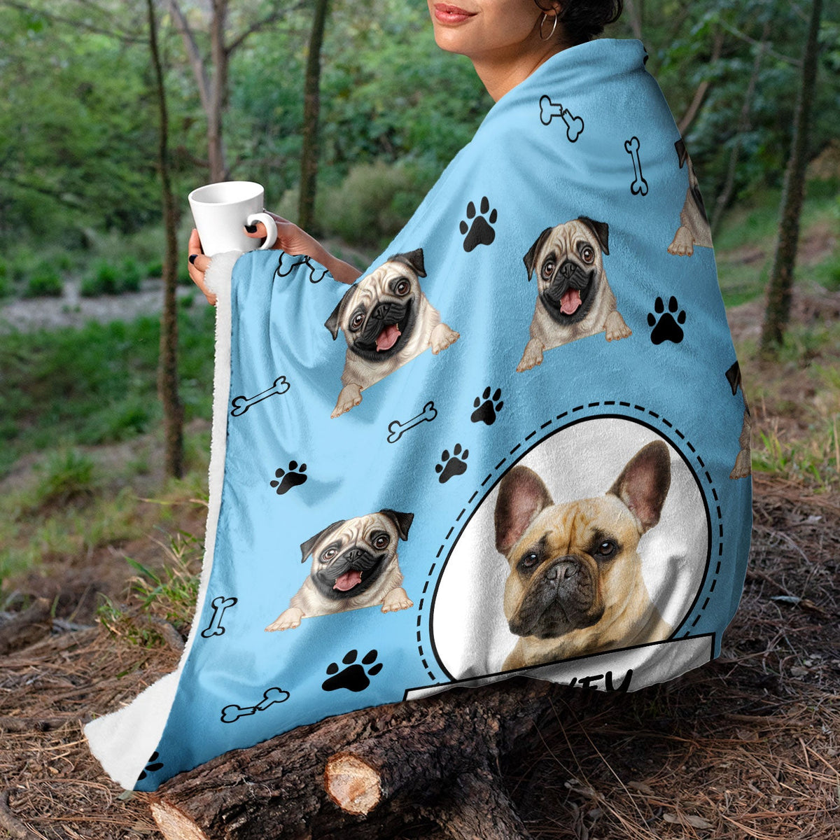 Custom Photo Your Dog Cat - Gift For Pet Lovers - Personalized Fleece Blanket