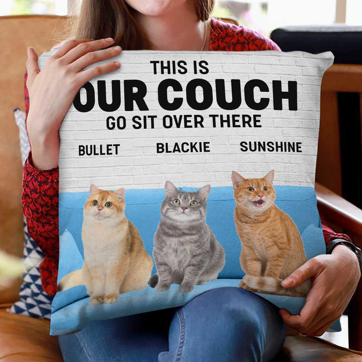 Custom Photo This Is My Couch - Gift For Pet Lovers, Dog Lovers, Cat Lovers - Personalized Pillow