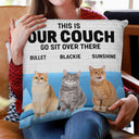 Custom Photo This Is My Couch - Gift For Pet Lovers, Dog Lovers, Cat Lovers - Personalized Pillow