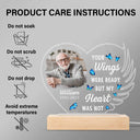 Custom Photo Your Wings Were Ready - Memorial Gift, Sympathy Gift - Personalized 3D Led Light Wooden Base