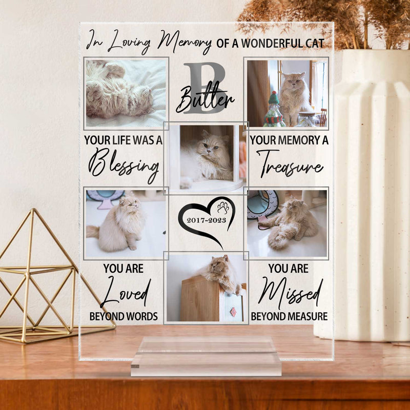 Custom Photo In Loving Memory Of A Wonderful Dog - Pet Memorial Gift, Sympathy Gift - Personalized Vertical Rectangle Acrylic Plaque