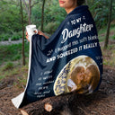 Custom Photo To The Moon & Back - Gift For Grandkids, Grandparents, Mom, Dad, Daughter, Son - Personalized Fleece Blanket