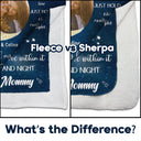 Custom Photo To The Moon & Back - Gift For Grandkids, Grandparents, Mom, Dad, Daughter, Son - Personalized Fleece Blanket