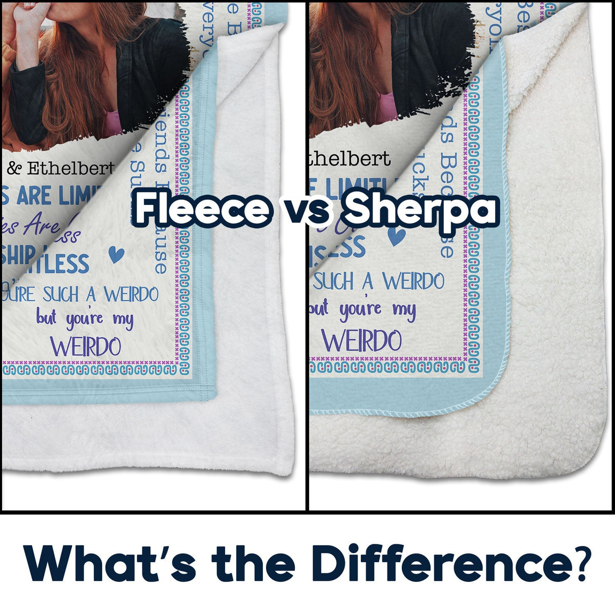 Custom Photo Besties Forever - Birthday Gift For BFF Best Friends, Sisters - Personalized Fleece Blanket