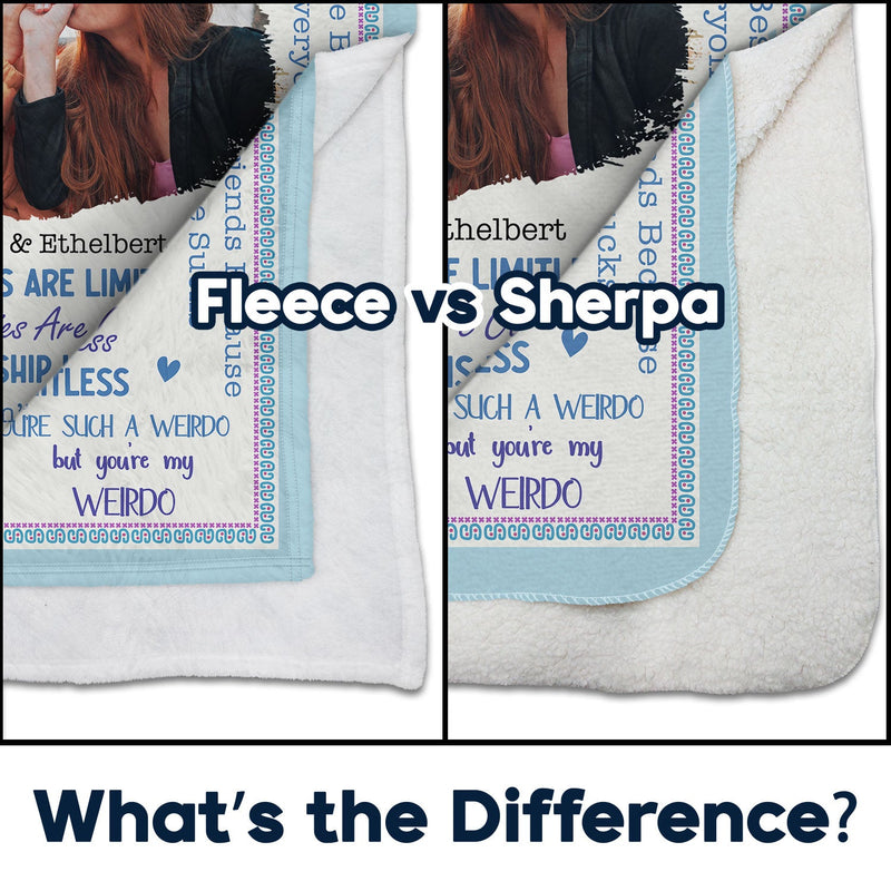 Custom Photo Besties Forever - Birthday Gift For BFF Best Friends, Sisters - Personalized Fleece Blanket