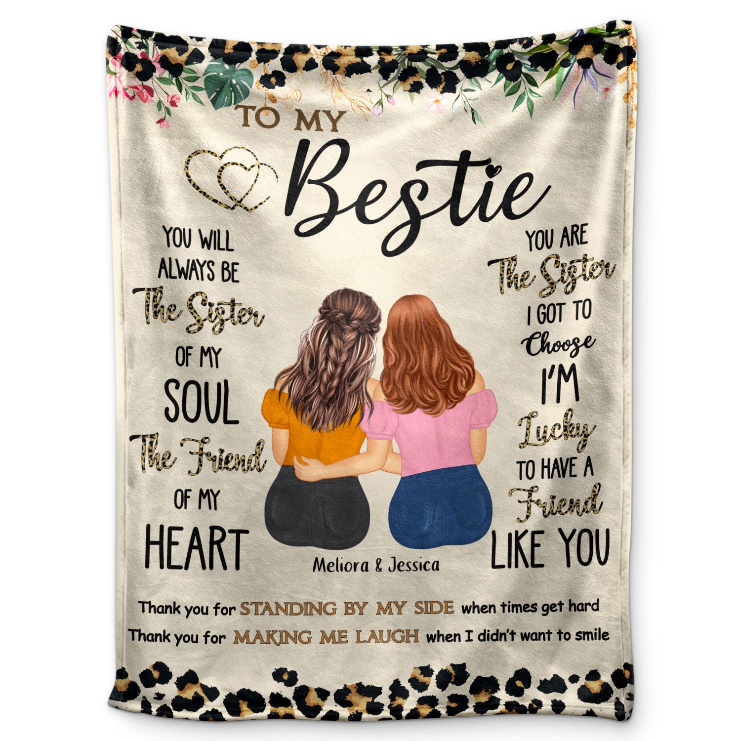 Thank You For Standing By My Side - Birthday Gift For Besties, BFF Best Friends, Sisters - Personalized Fleece Blanket
