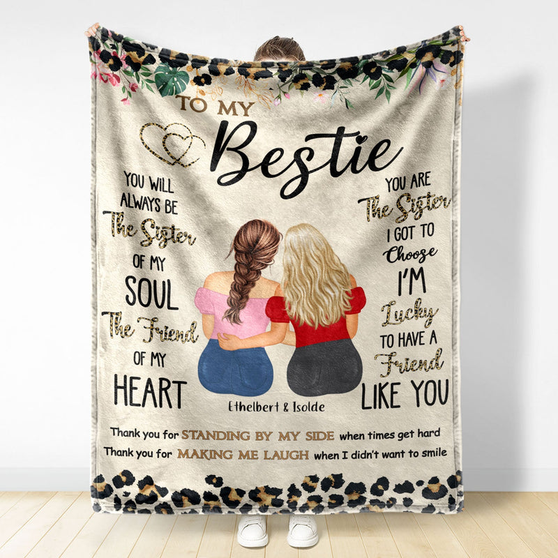 Thank You For Standing By My Side - Birthday Gift For Besties, BFF Best Friends, Sisters - Personalized Fleece Blanket