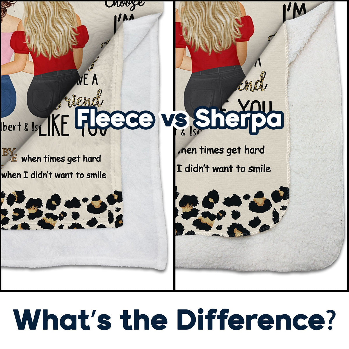 Thank You For Standing By My Side - Birthday Gift For Besties, BFF Best Friends, Sisters - Personalized Fleece Blanket