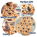 Custom Photo Dog Cat Retro Checkered Background - Gift For Pet Lovers - Personalized Fleece Blanket
