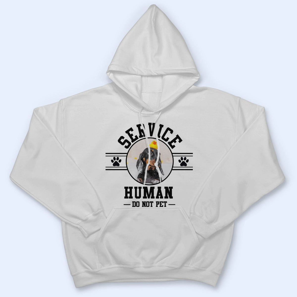 Photo personnalisée Chien Chat Service Humain Ne pas caresser - Cadeau pour les amoureux des animaux - T-shirt personnalisé