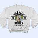 Custom Photo Dog Cat Service Human Do Not Pet - Gift For Pet Lovers - Personalized T Shirt