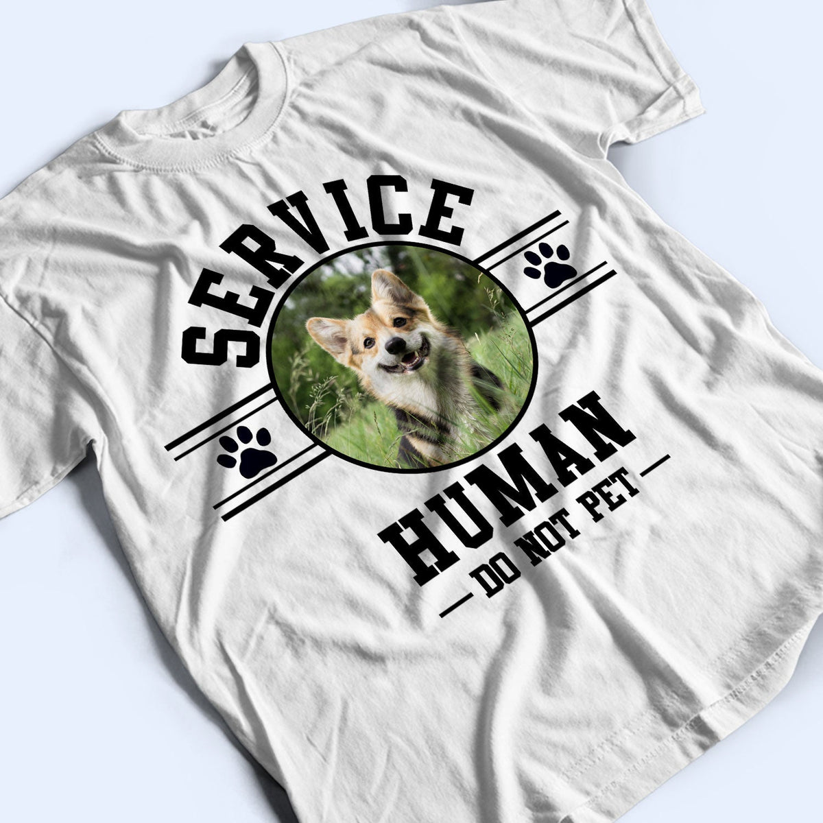 Custom Photo Dog Cat Service Human Do Not Pet - Gift For Pet Lovers - Personalized T Shirt