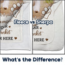 Custom Photo A Hug From Heaven - Sympathy Gift, Memorial Gift For Your Loved Ones, Pet Lovers, Dog Lovers, Cat Lovers - Personalized Fleece Blanket, Sherpa Blanket