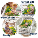 Custom Photo A Hug From Heaven - Sympathy Gift, Memorial Gift For Your Loved Ones, Pet Lovers, Dog Lovers, Cat Lovers - Personalized Fleece Blanket, Sherpa Blanket