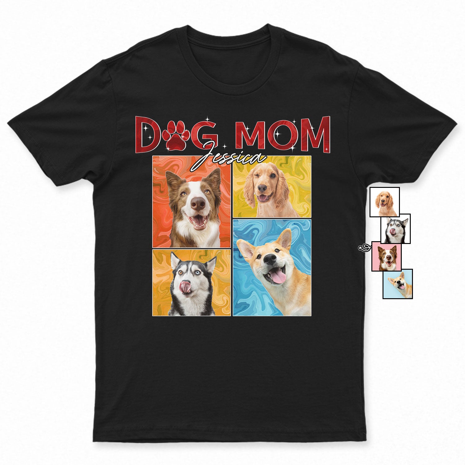 Custom Photo Best Fur Mom Ever - Gift For Dog Mom, Cat Mom - Personalized T Shirt