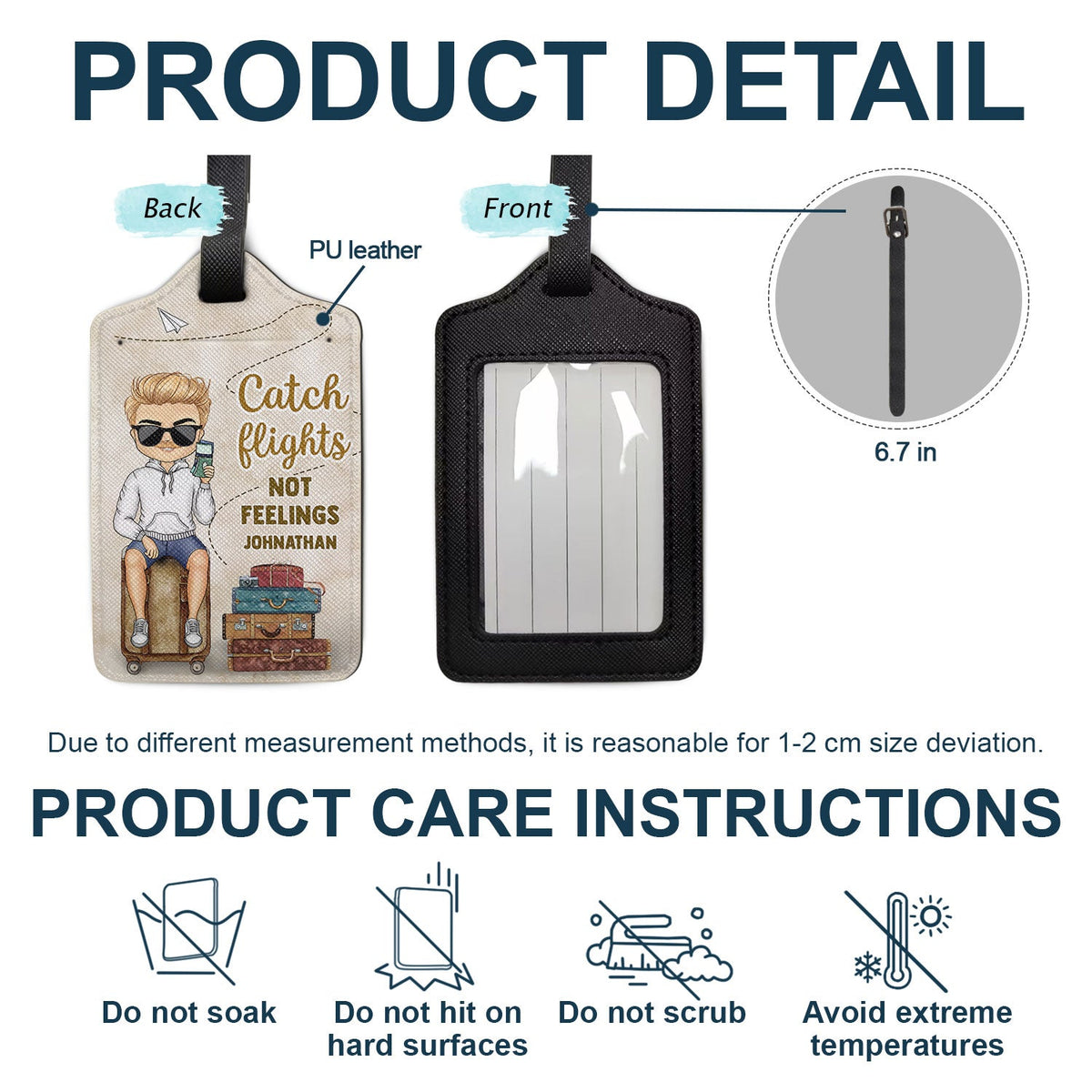 It's On My List - Gift For Traveling Lovers, Vacation Lovers, Travelers, Him, Her - Personalized Luggage Tag