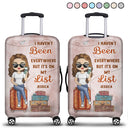 C'est sur ma liste - Cadeau pour les amoureux du voyage, les amoureux des vacances, les voyageurs, lui, elle - Housse de bagage personnalisée