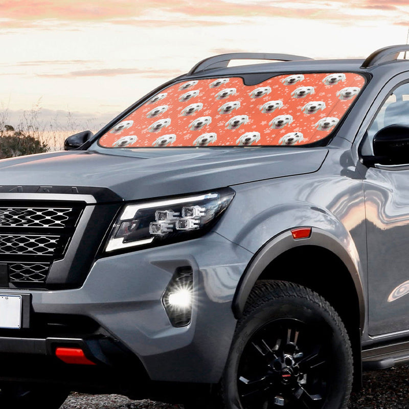 Custom Photo Pet Faces Human Faces - Gift For Dog Lovers, Cat Lovers, Family - Personalized Auto Sunshade