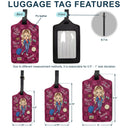 Travel Is My Therapy - Gift For Travelers, Travelling Lovers, Him, Her - Personalized Combo Luggage Cover And Luggage Tag