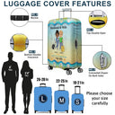 Husband & Wife Travel Partners For Life - Traveling Gift For Couples - Personalized Combo Luggage Cover And Luggage Tag