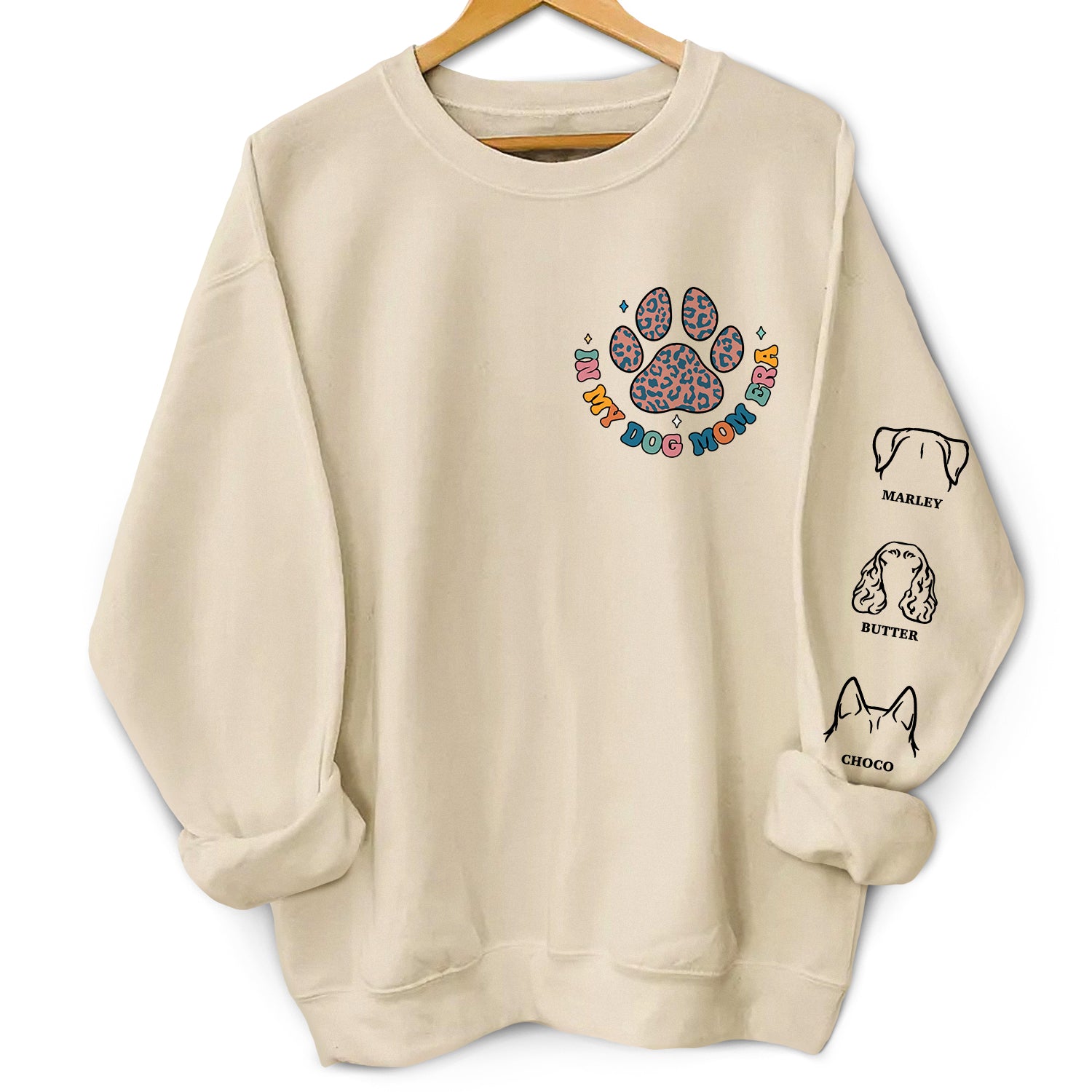In My Dog Mom Era - Birthday, Loving Gift For Dog Lovers, Women - Personalized Unisex Sweatshirt With Design On Sleeve