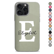 Lettres monogrammes - Cadeau pour vous, lui, elle, homme, femme - Coque de téléphone transparente personnalisée