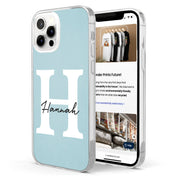Lettres monogrammes - Cadeau pour vous, lui, elle, homme, femme - Coque de téléphone transparente personnalisée