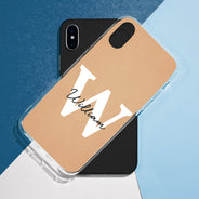 Lettres monogrammes - Cadeau pour vous, lui, elle, homme, femme - Coque de téléphone transparente personnalisée