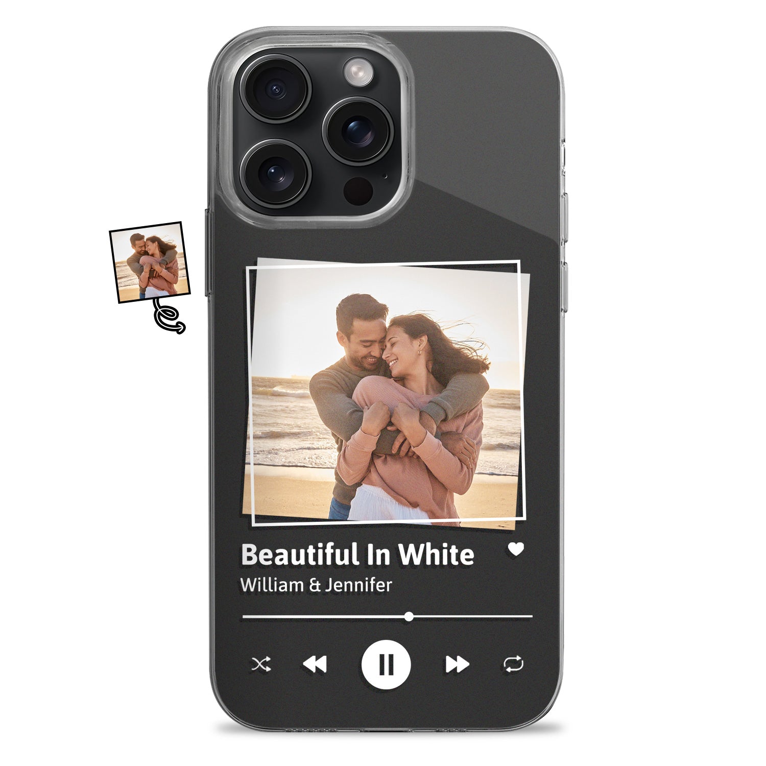 Custom Photo Favorite Song - Gift For Couples, Him, Her, Yourself - Personalized Clear Phone Case