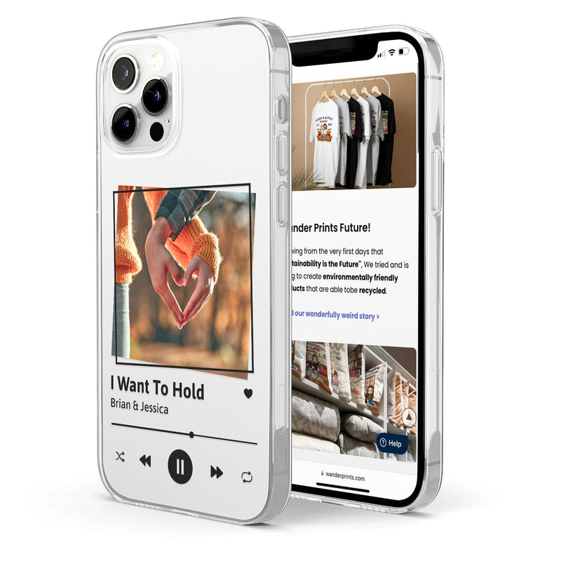 Custom Photo Favorite Song - Gift For Couples, Him, Her, Yourself - Personalized Clear Phone Case
