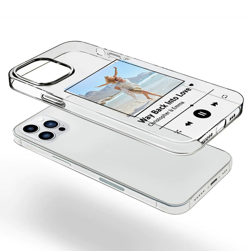 Custom Photo Favorite Song - Gift For Couples, Him, Her, Yourself - Personalized Clear Phone Case