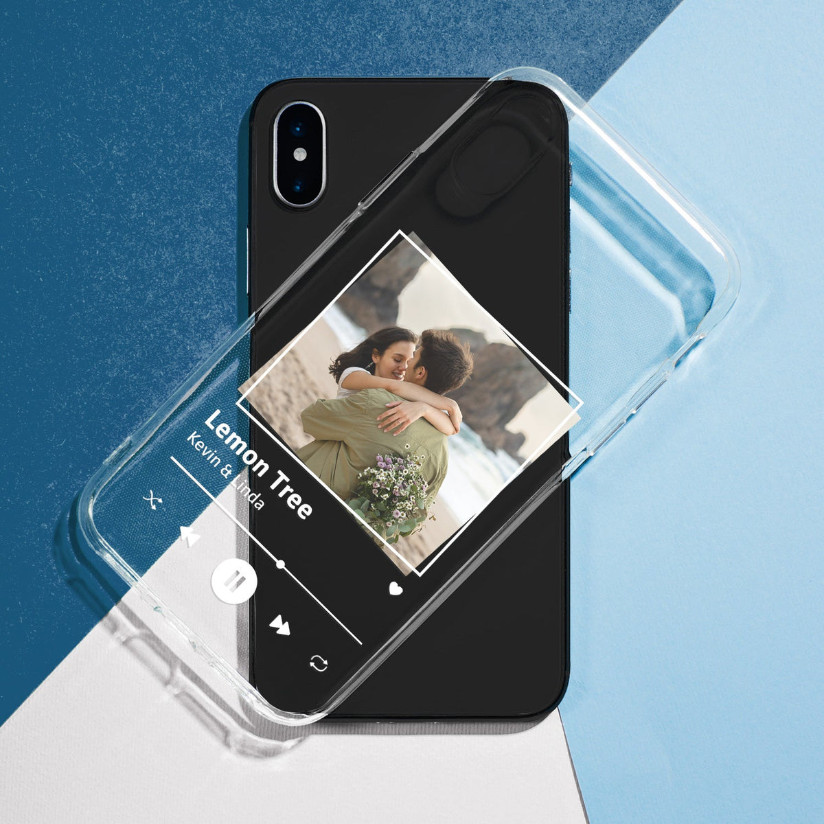 Custom Photo Favorite Song - Gift For Couples, Him, Her, Yourself - Personalized Clear Phone Case