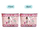 Juste une fille qui aime voyager - Cadeau pour les amoureux du voyage - Trousse de maquillage personnalisée