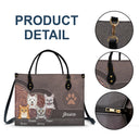 Motifs de chiens et de chats mignons - Cadeau d'anniversaire ou d'amour pour les amoureux des animaux, les mamans de chiens et de chats - Sac en cuir personnalisé