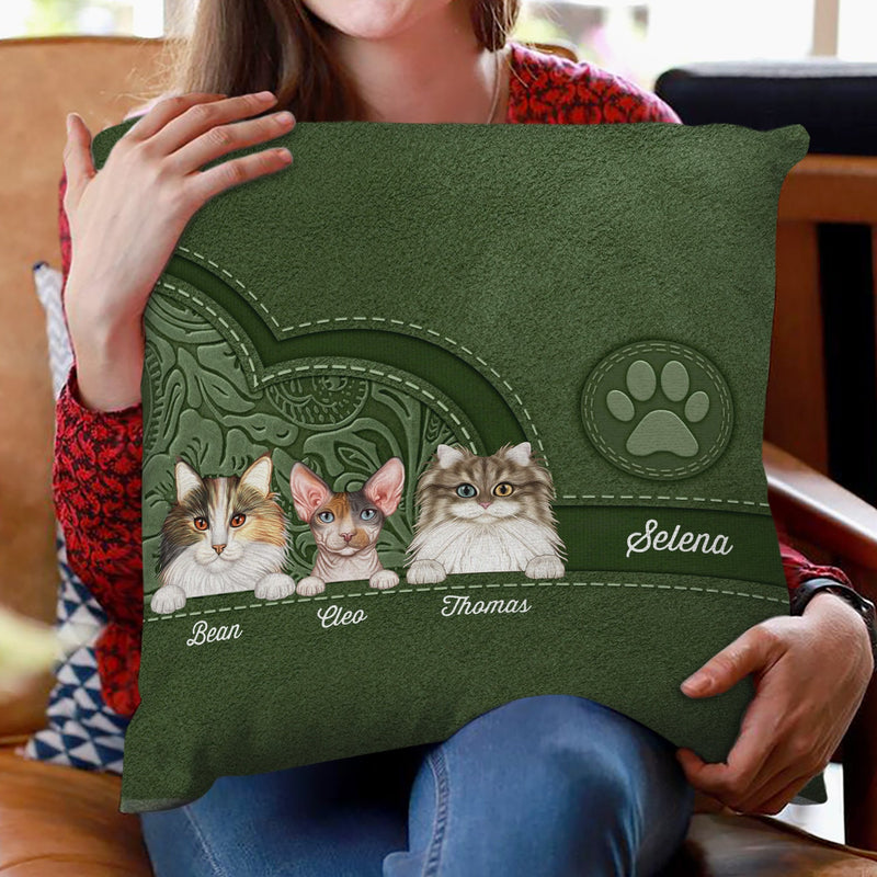 Cute Dogs And Cats Aesthetic Pattern - Birthday, Loving Gift For Pet Lovers, Dog Mom, Cat Mom - Personalized Pillow