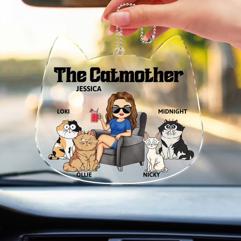 The Cat Mother - Gift For Cat Moms, Cat Lovers, Women - Personalized Acrylic Car Hanger
