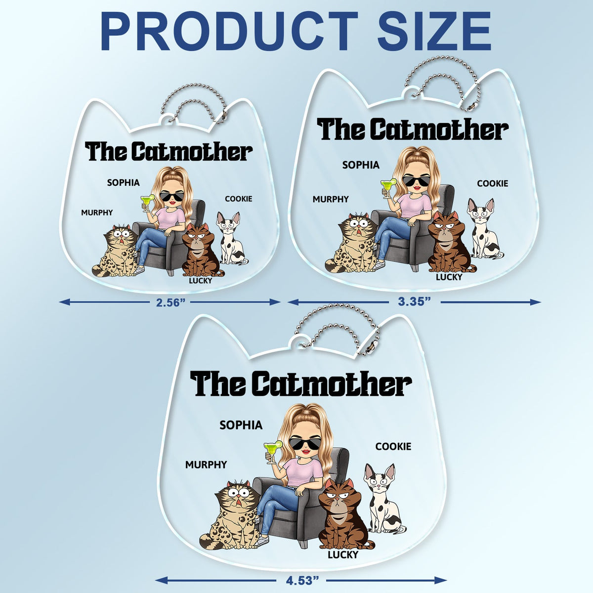 The Cat Mother - Gift For Cat Moms, Cat Lovers, Women - Personalized Acrylic Car Hanger