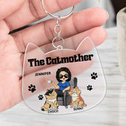 The Cat Mother - Gift For Cat Moms, Cat Lovers, Women - Personalized Acrylic Keychain