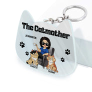 The Cat Mother - Gift For Cat Moms, Cat Lovers, Women - Personalized Acrylic Keychain